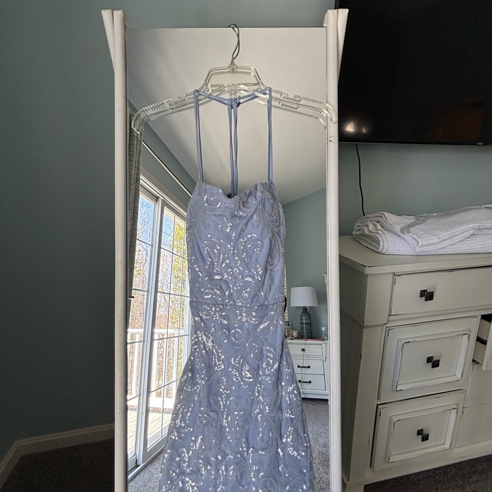 Windsor Light Blue Sequin Mini Dress